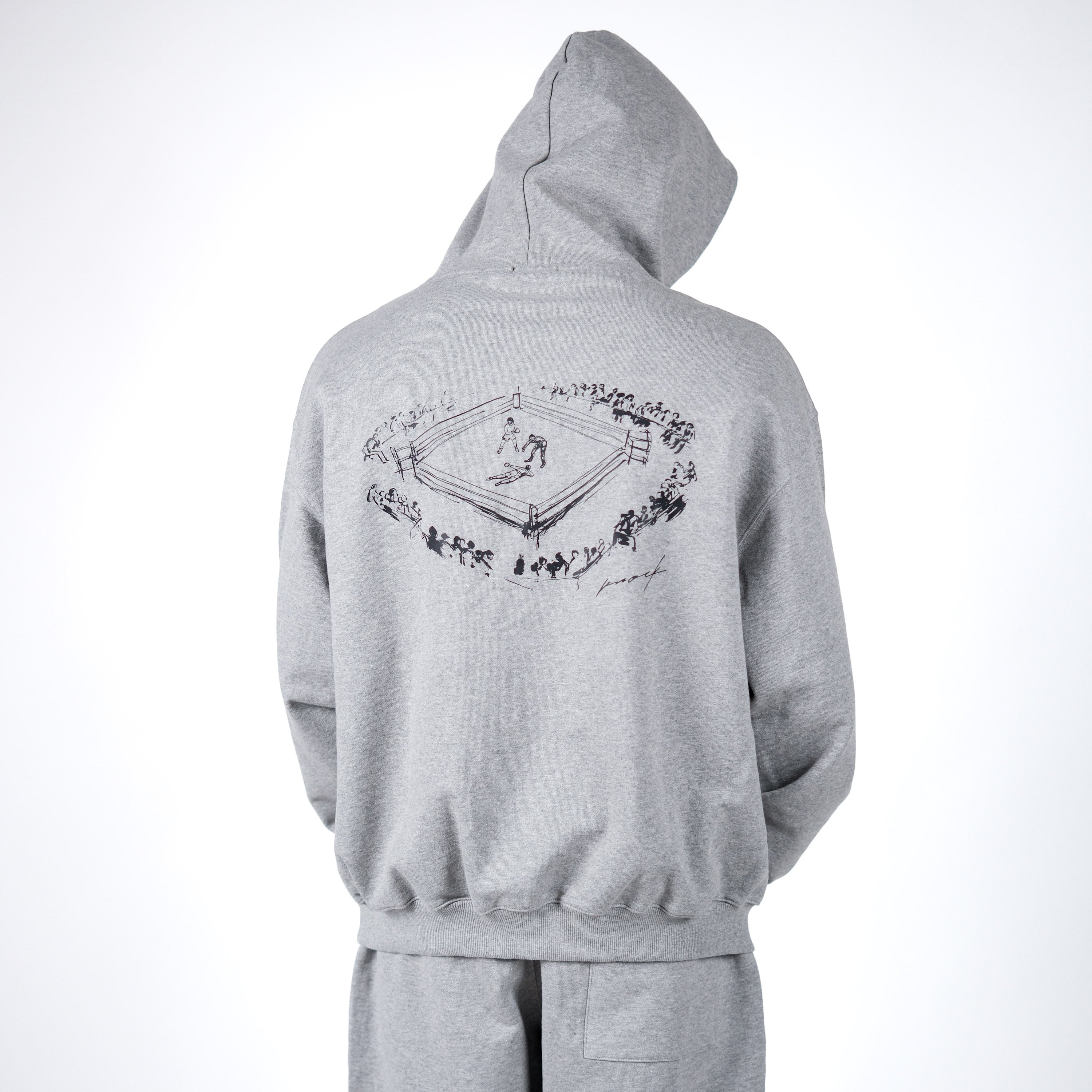 MID COUNT TERRY OVERSIZED HOODIE GREY