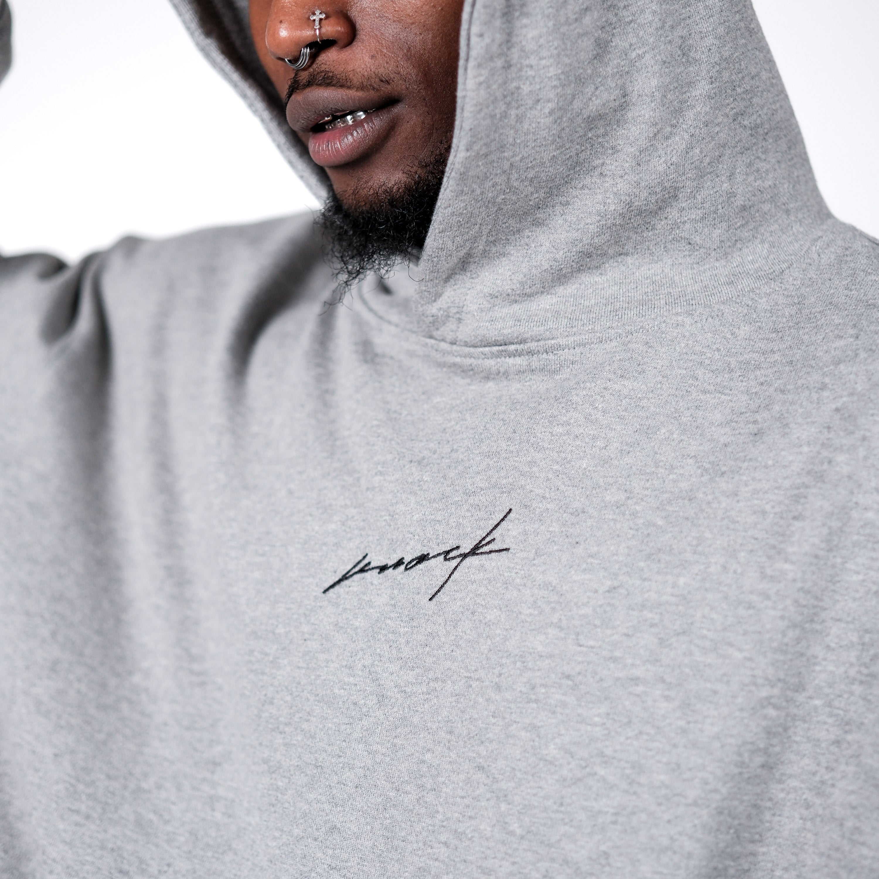 MID COUNT TERRY OVERSIZED HOODIE GREY