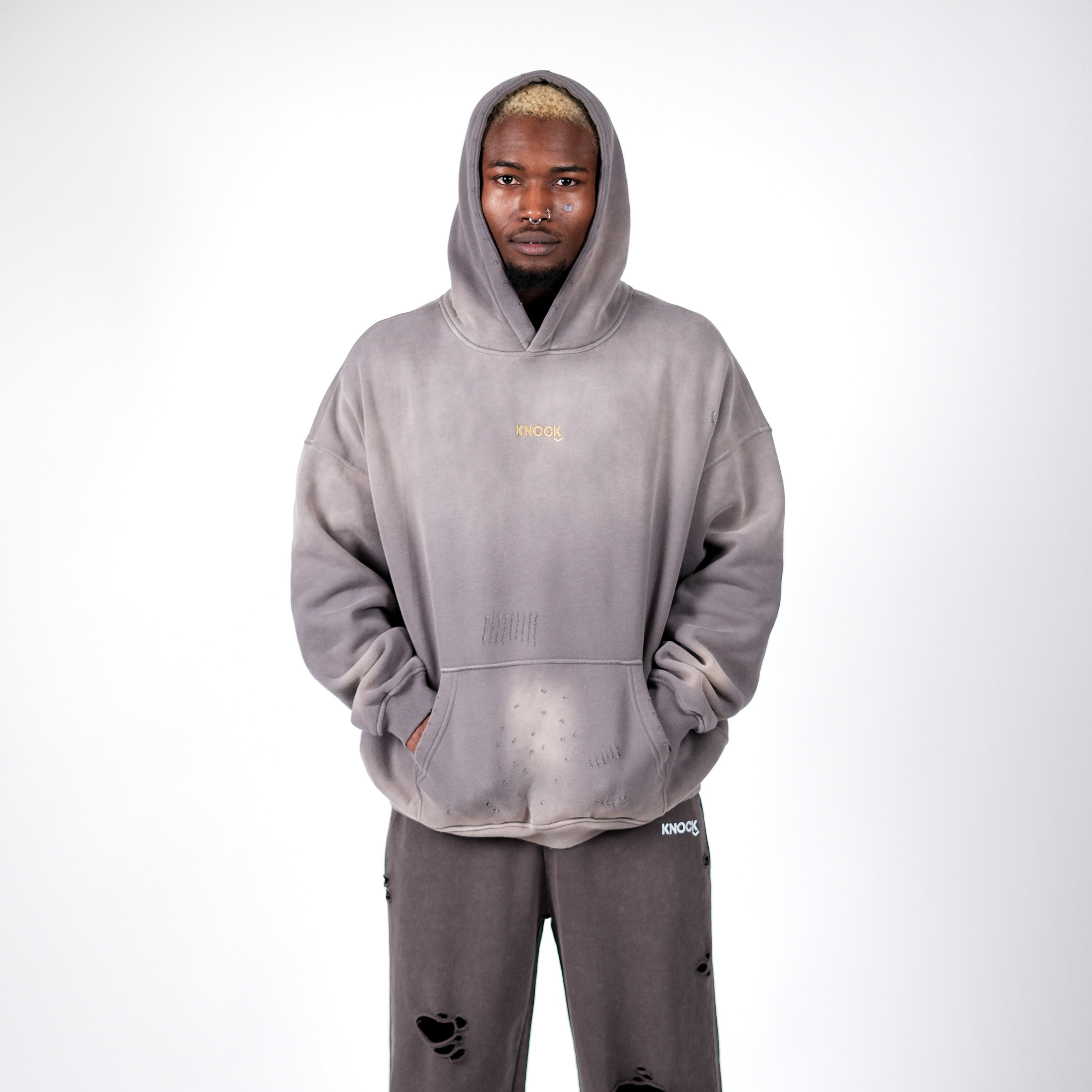 LIMITED ASTROKNEE 2.0 FADE FLEECE HOODIE SAND