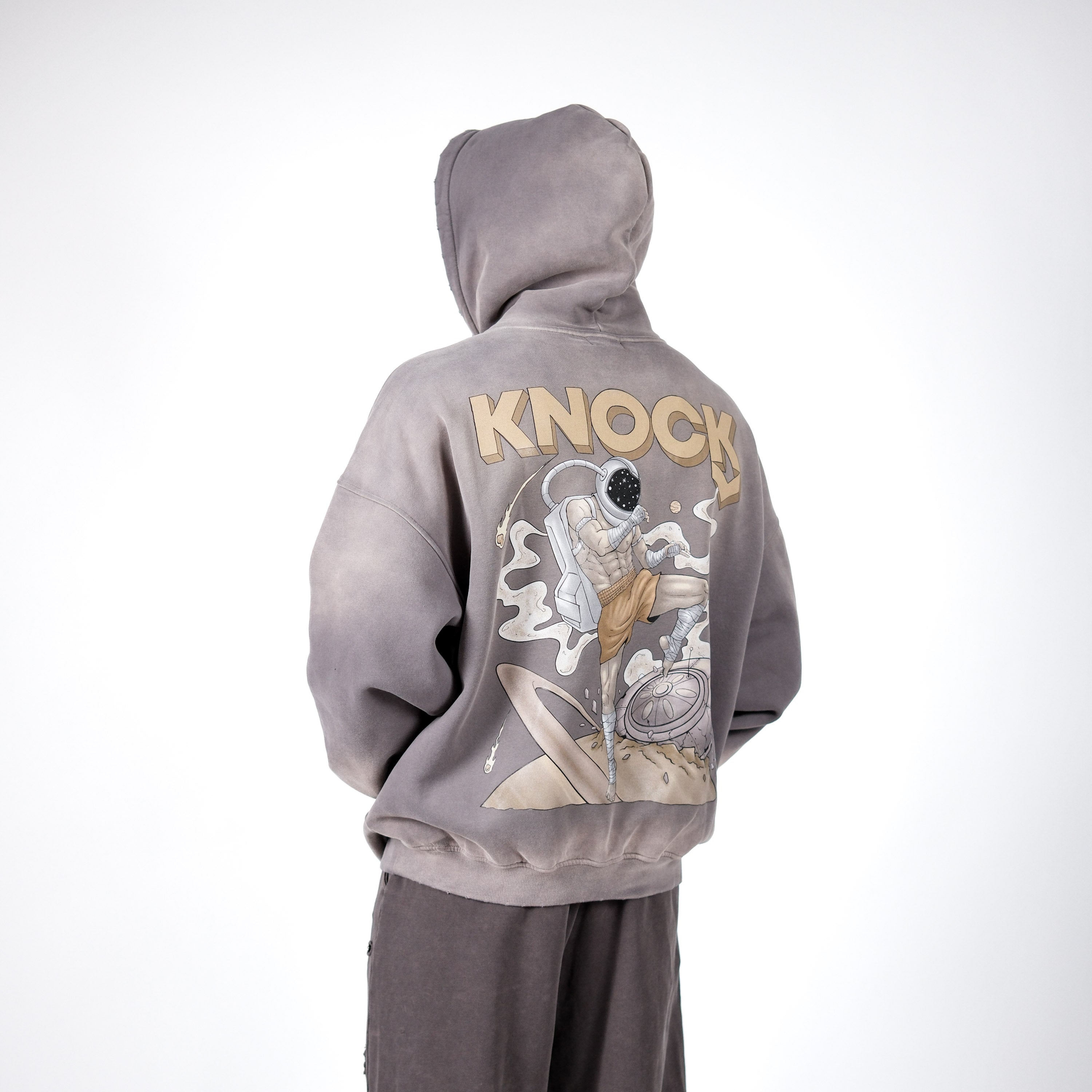 LIMITED ASTROKNEE 2.0 FADE FLEECE HOODIE SAND
