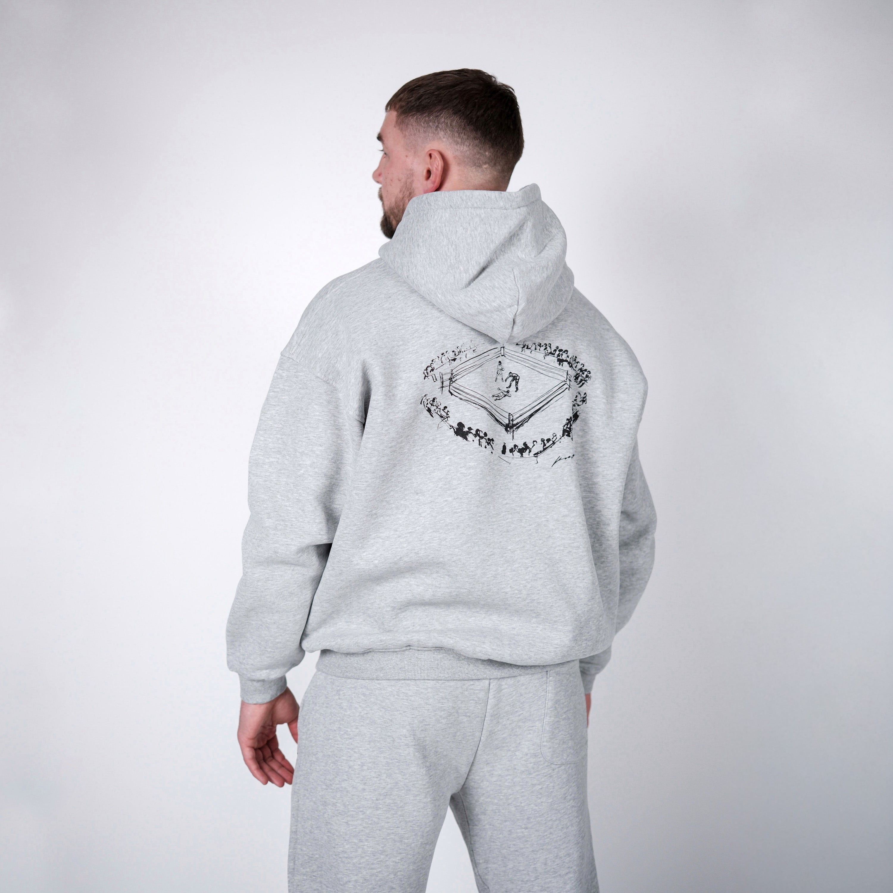 MID COUNT FLEECE OVERSIZED HOODIE GREY