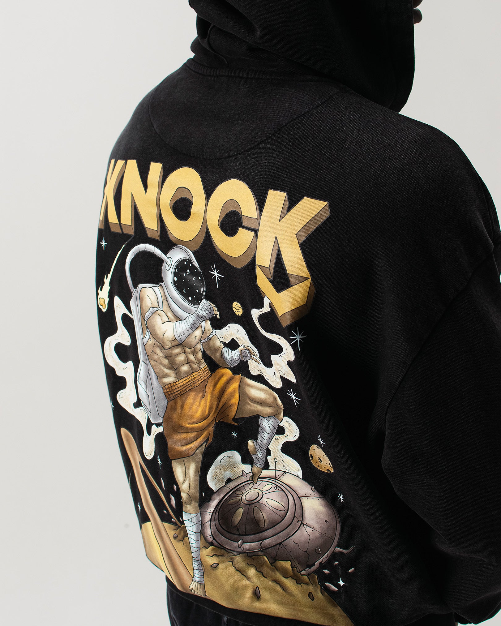 ASTROKNEE 2.0 OVERSIZED HOODIE - BLACK