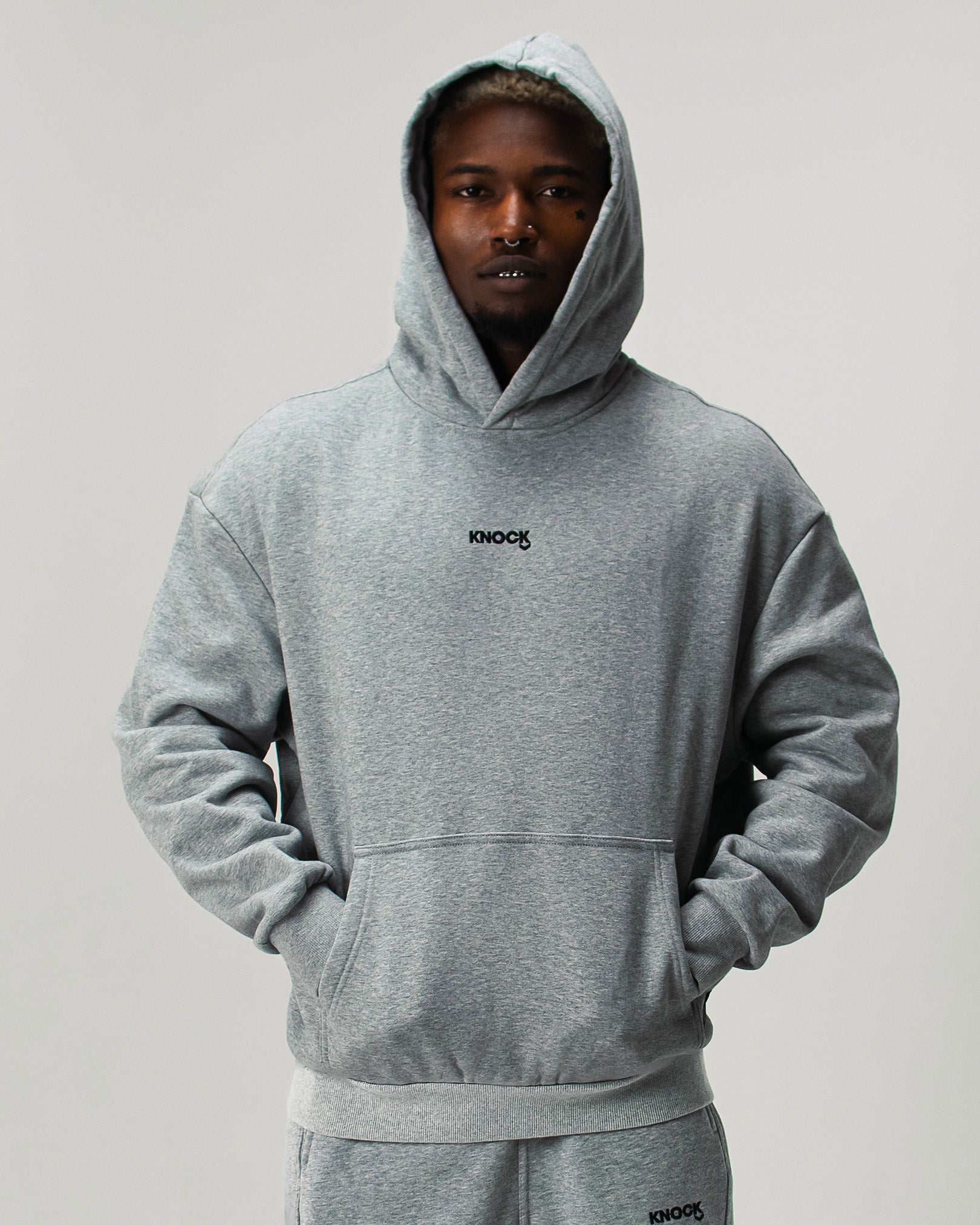 EMBRACE THE STRUGGLE SUPER HEAVY HOODIE GREY