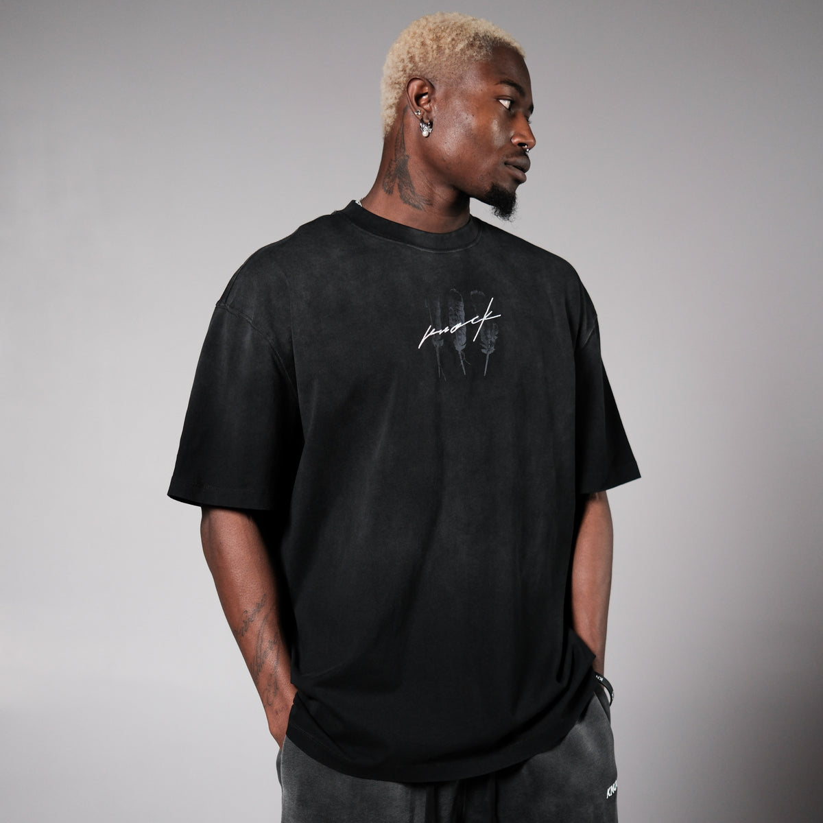 ONE BLOOD VINTAGE BLACK TEE