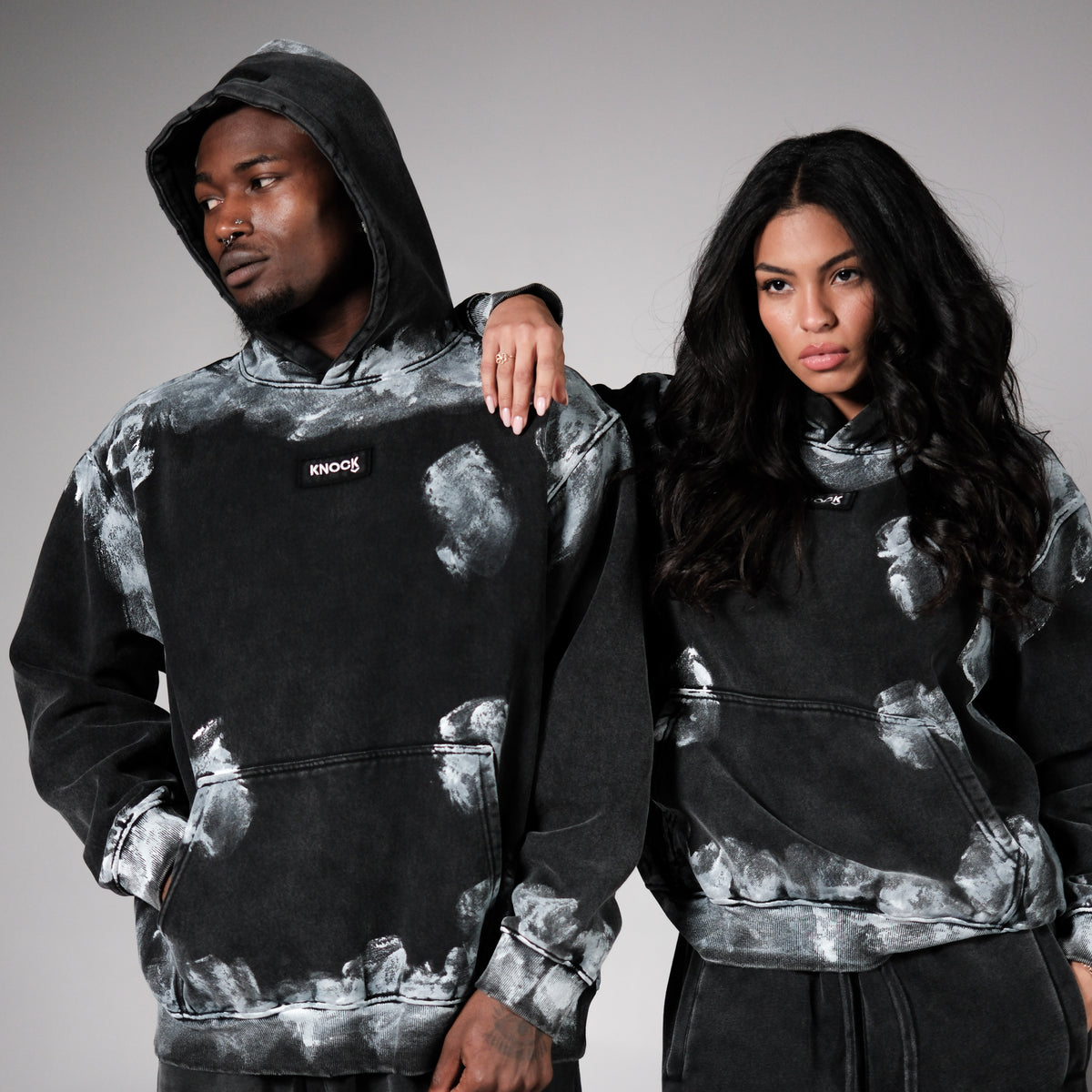 RAW CANVAS OVERSIZED HOODIE BLACK