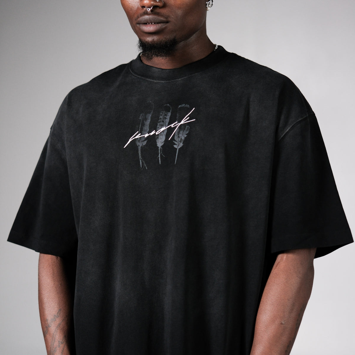 ONE BLOOD VINTAGE BLACK TEE