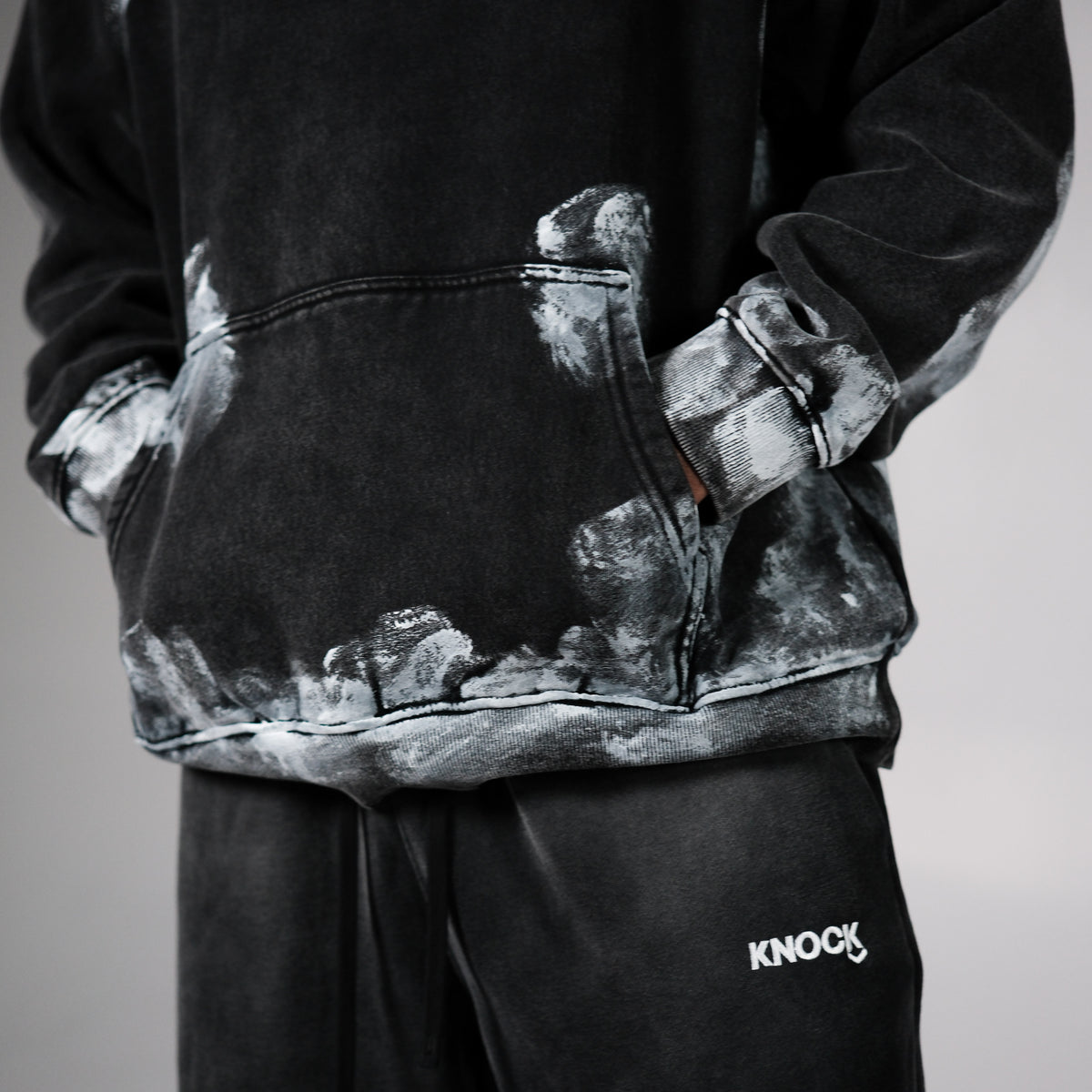 RAW CANVAS OVERSIZED HOODIE BLACK