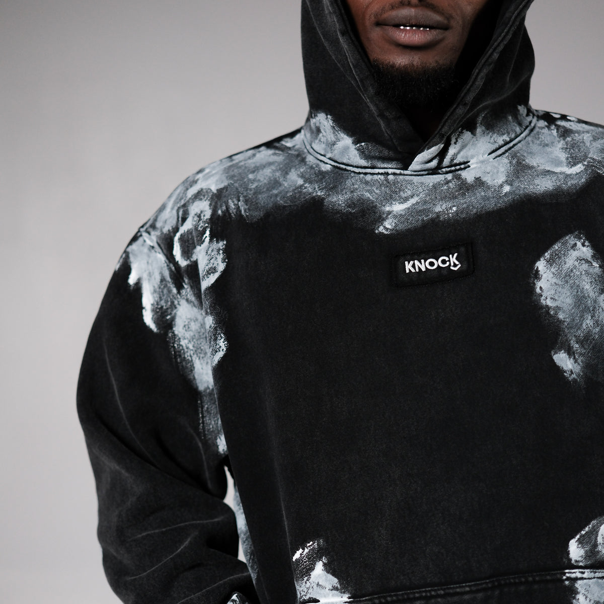 RAW CANVAS OVERSIZED HOODIE BLACK