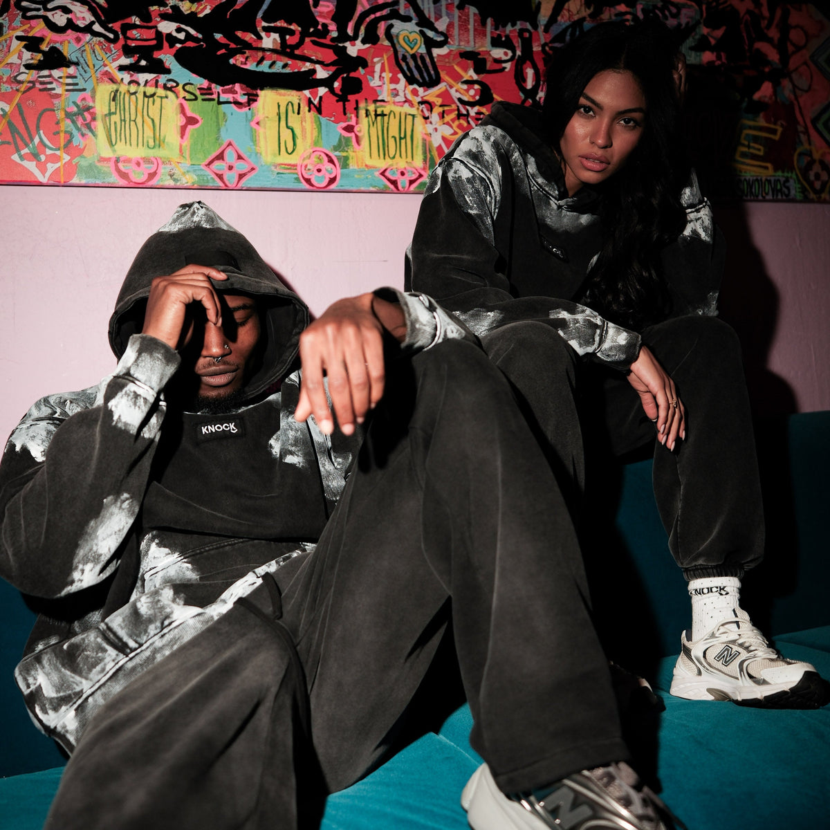 RAW CANVAS OVERSIZED HOODIE BLACK
