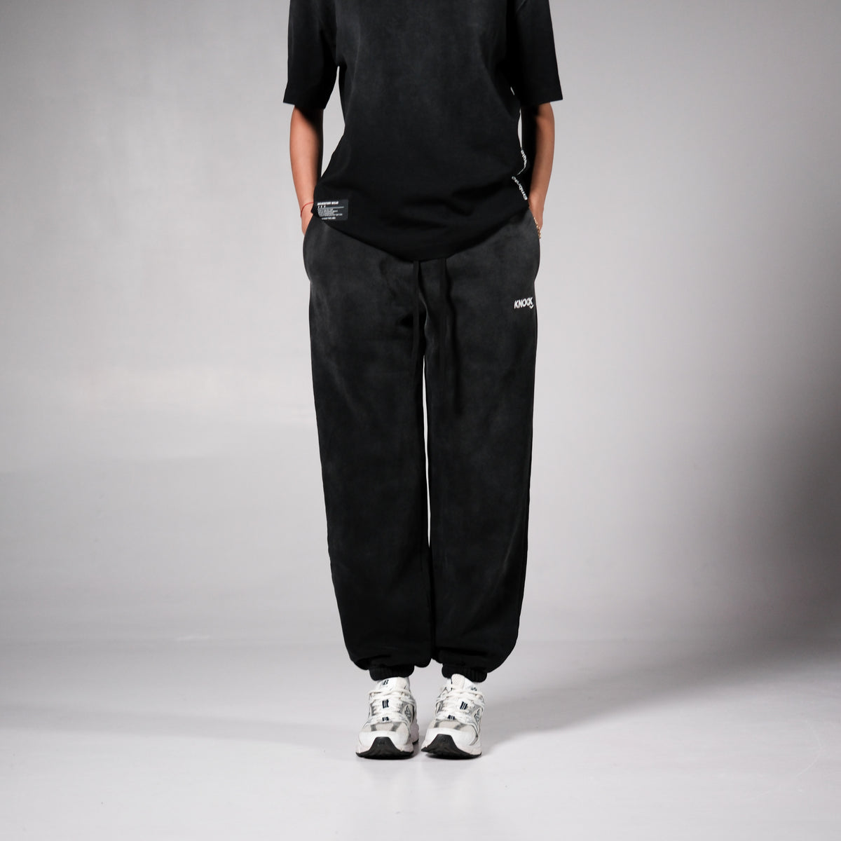 CUFFED FADE FLEECE JOGGERS | VINTAGE BLACK