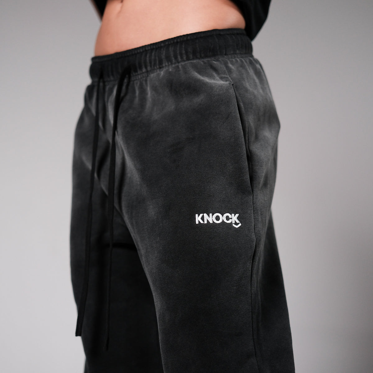CUFFED FADE FLEECE JOGGERS | VINTAGE BLACK
