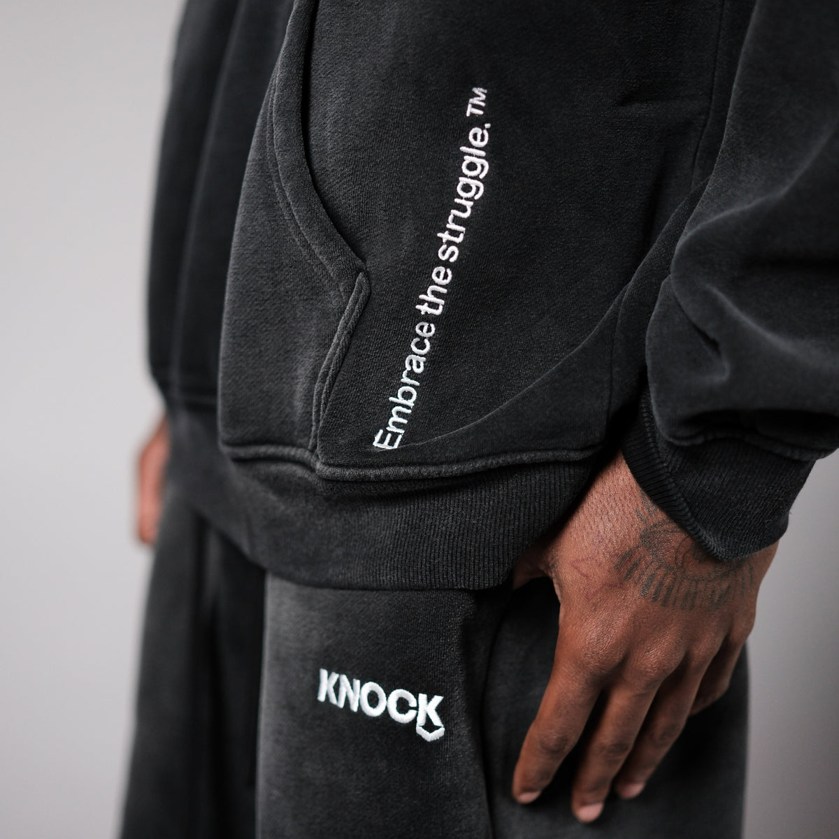 EMBRACE THE STRUGGLE OVERSIZED FADE HOODIE