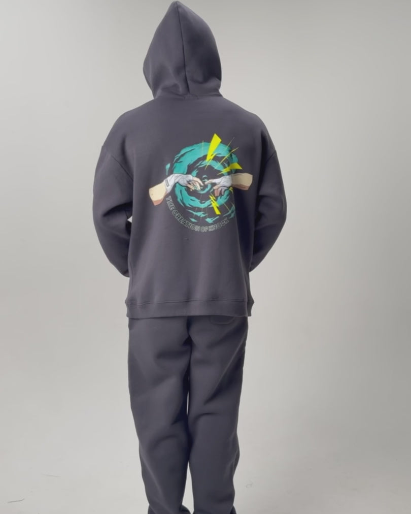 Load video: THE CREATION OF KNOCK OVERSIZED HOODIE