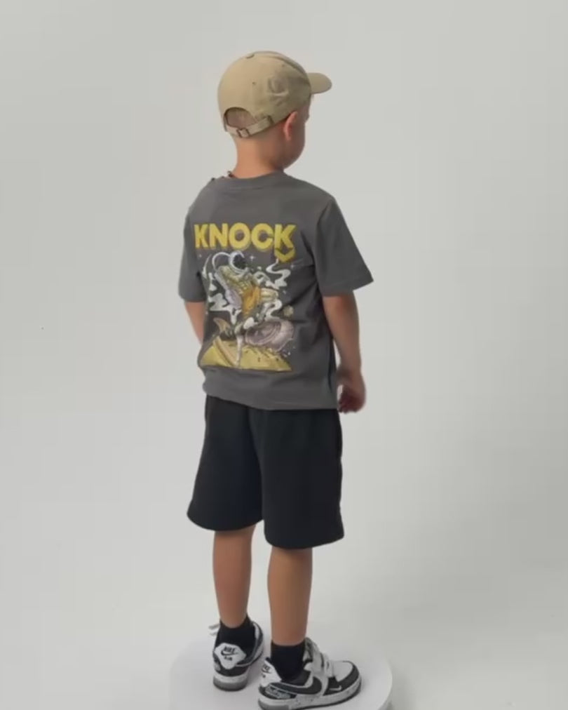 Load video: ASTROKNEE KIDS TEE GREY
