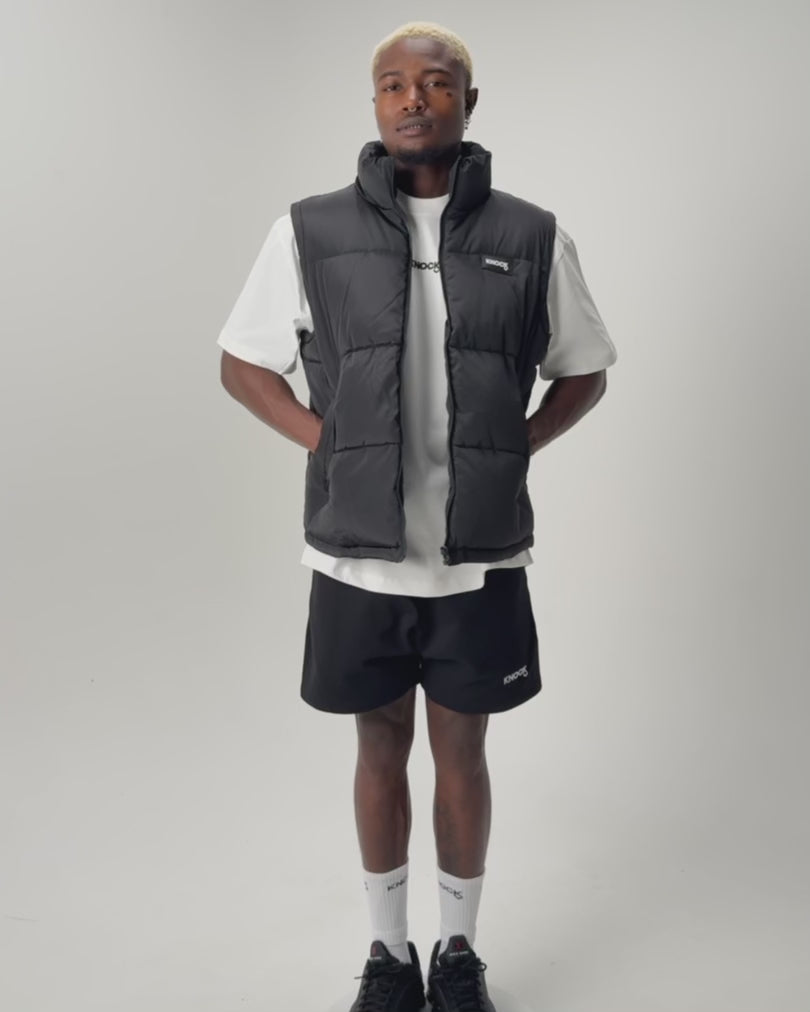 Load video: BLACK PUFFER VEST