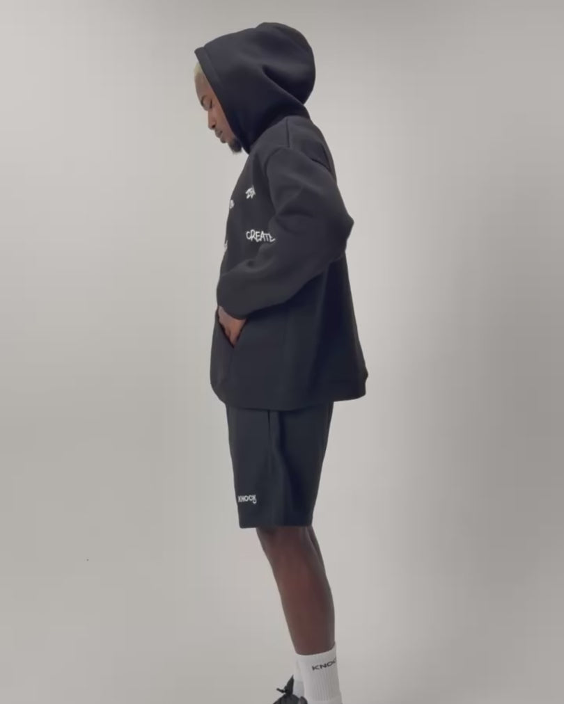Load video: PRIMAL OVERSIZED HOODIE BLACK