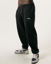 CUFFED BLACK VINTAGE TERRY JOGGERS